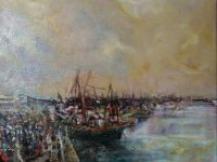 Port d'Agadir Huile sur toile, 46 x 55 cm