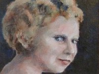 Blanche Quelques mois plus tard, le thème de l'atelier peinture est le regard, le portrait tourne alors les yeux . ( disponible à la vente)