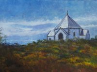 La chapelle de la Pointe de Penvins Huile sur toile; 50x 70cm Disponible 990€